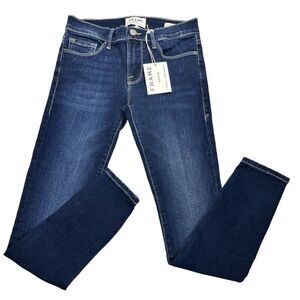 Frame Denim Women's Le Skinny de Jeanne Crop Jeans, Color Blue, Size 25